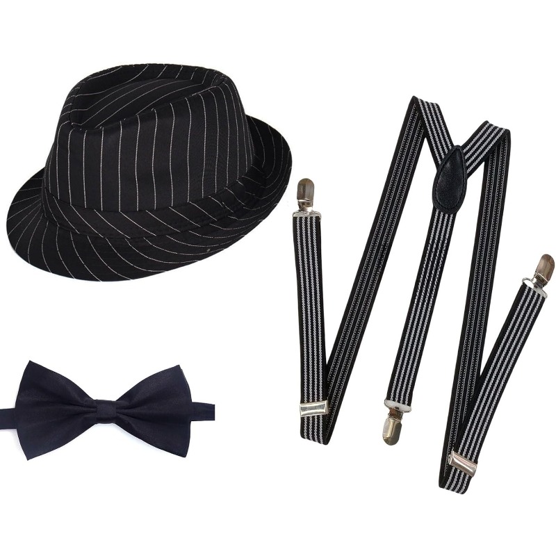 Men'S Accessories In The 1920S - 1920s Mens Costume Fedora Hat Gatsby