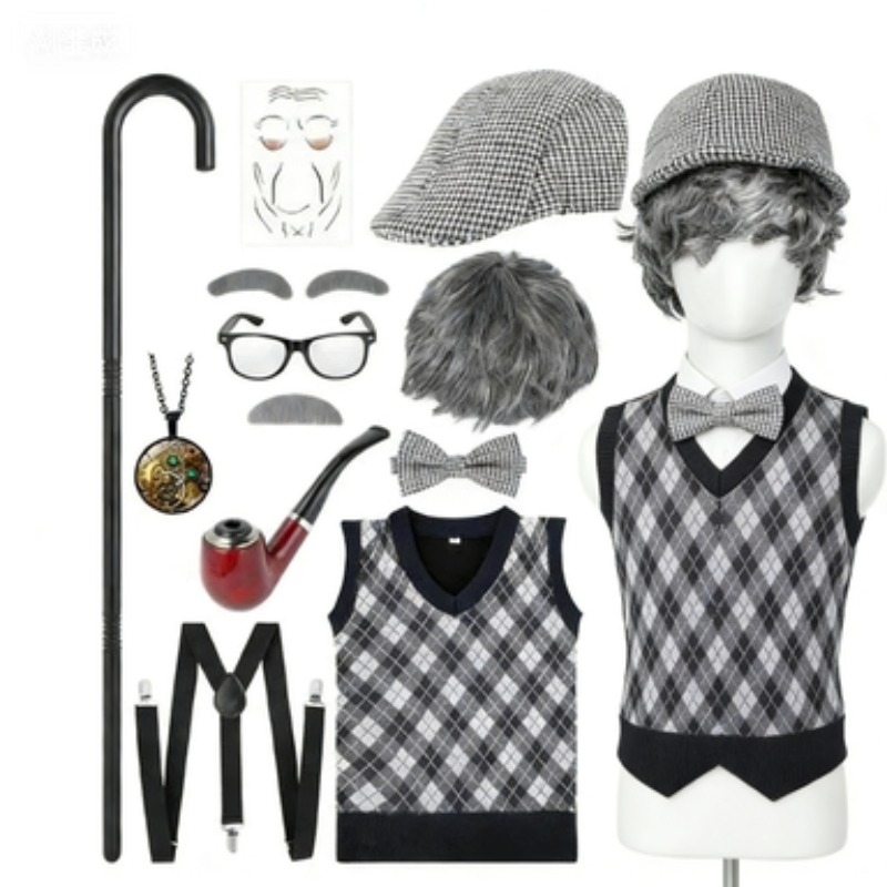 Men'S Accessories In The 1920S - Halloween Festival Old Man Costume Accessories