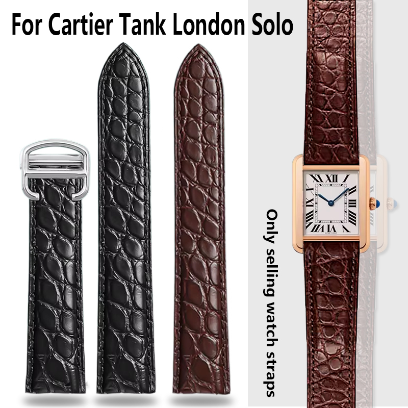 Men'S Accessories Cartier - Crocodile Watchband 16 18 20 22