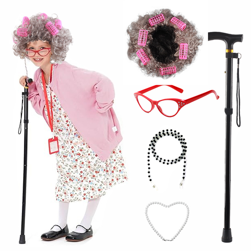 Men'S Accessories In The 1920S - 5 Pieces Old Lady Costume Set
