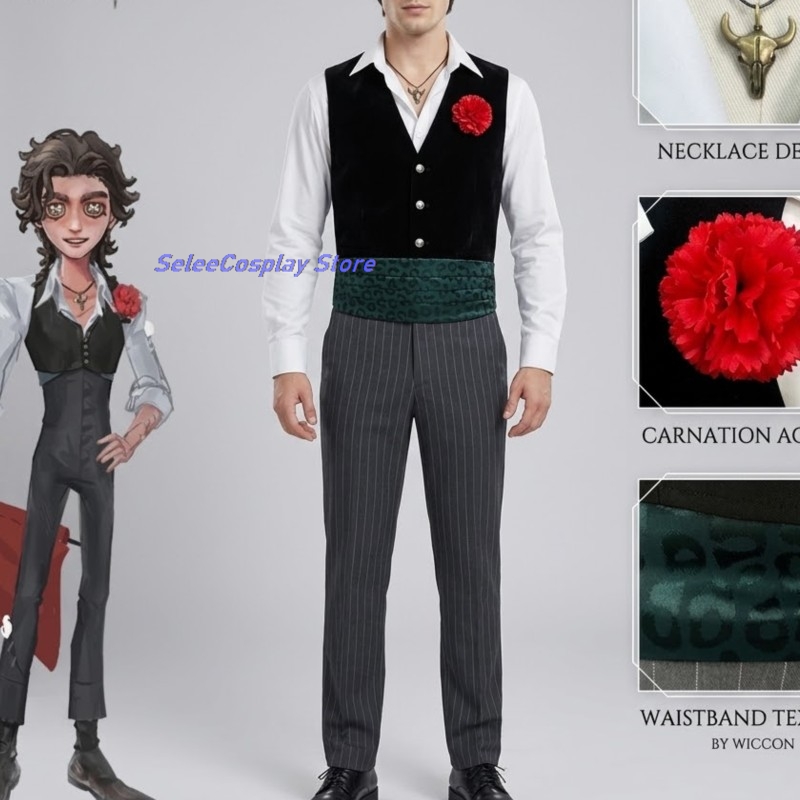 Men'S Accessories With Suits - Adults Cosplay Game Game Identity V