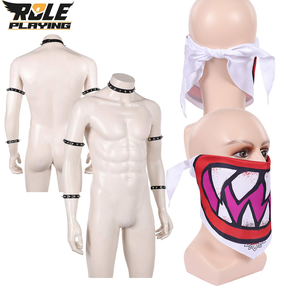 Men Accessories Bracelet - Bowser Jr Cosplay Scarf Mask Bracelet