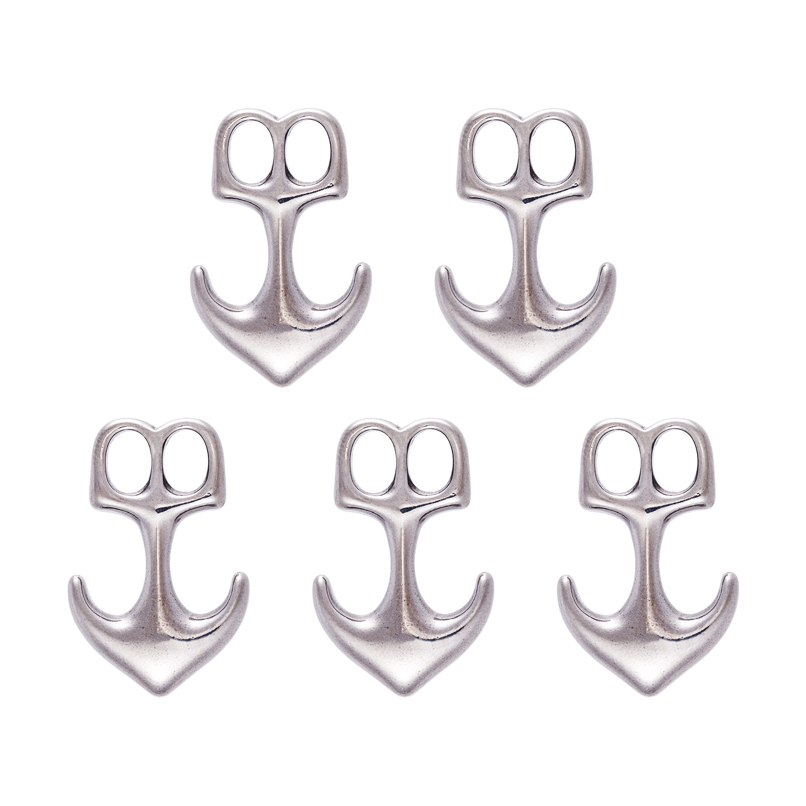 Men Accessories Bracelet - 5pcs Anchor Hook Clasps 304 Stainless