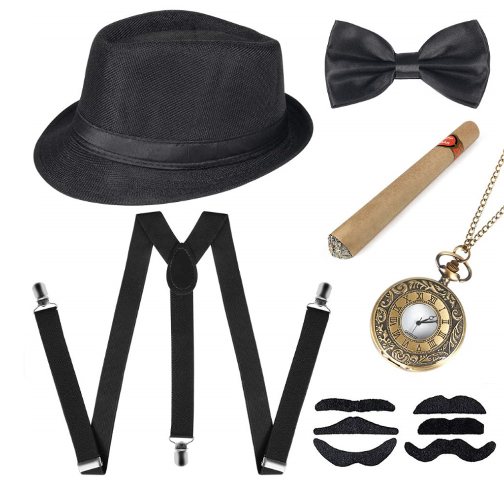 Men'S Accessories In The 1920S - 1920S Mens Great Gatsby Accessories 6Pcs