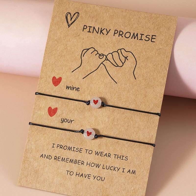 Men Accessories Aesthetic - 2Pcs Promise Couple Bracelets for Women