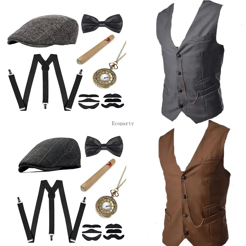 Men'S Accessories In The 1920S - Men's Gangster Costume And Accessories Set