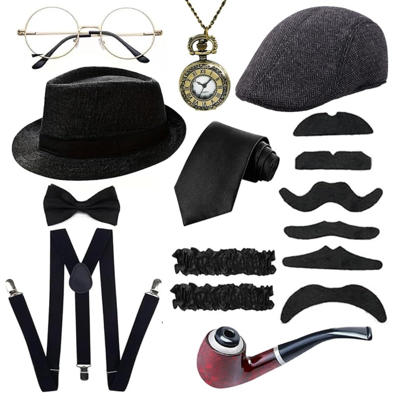 Men'S Accessories In The 1920S - 1920s Mens Costume Accessories Outfit Set