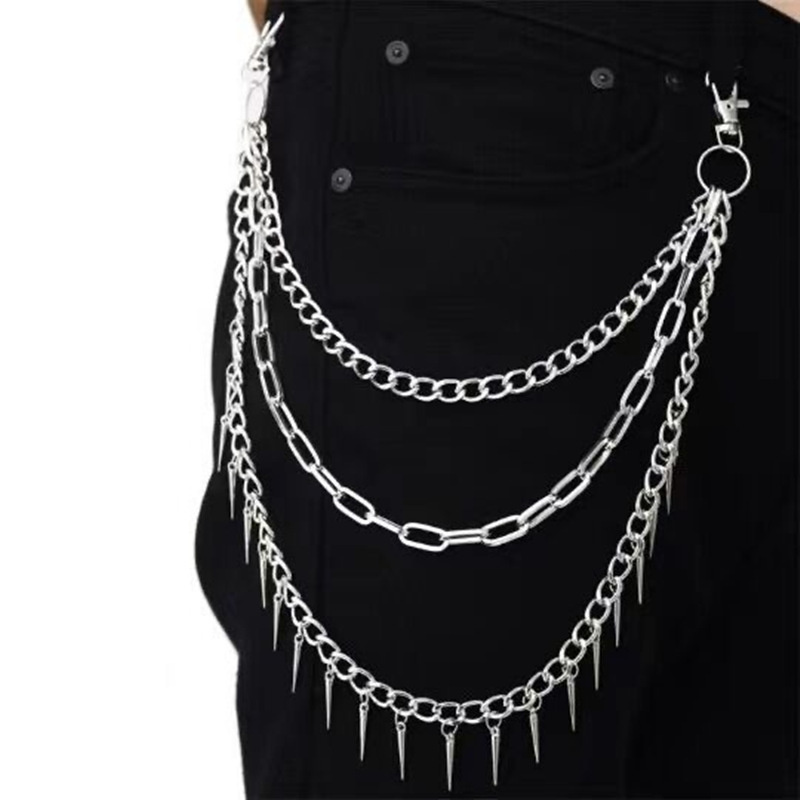 Men Accessories Aesthetic - Layer 3 Punk Chain On The