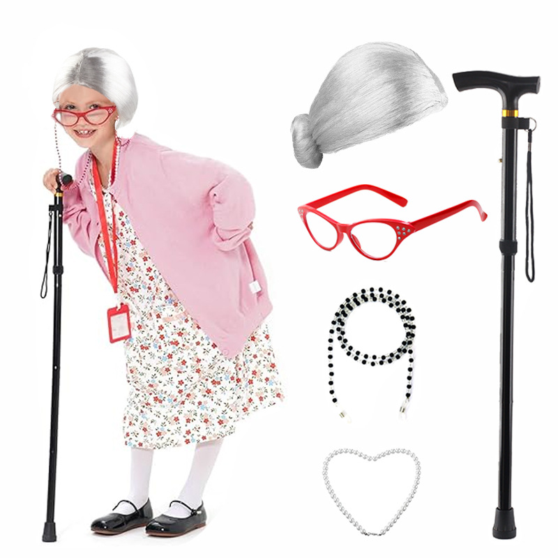 5 Pieces Old Lady Costume Set  - огляд і ціна Men'S Accessories In The 1920S