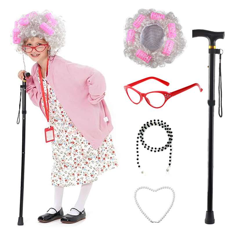 5 Pieces Old Lady Costume Set  - огляд і ціна Men'S Accessories In The 1920S