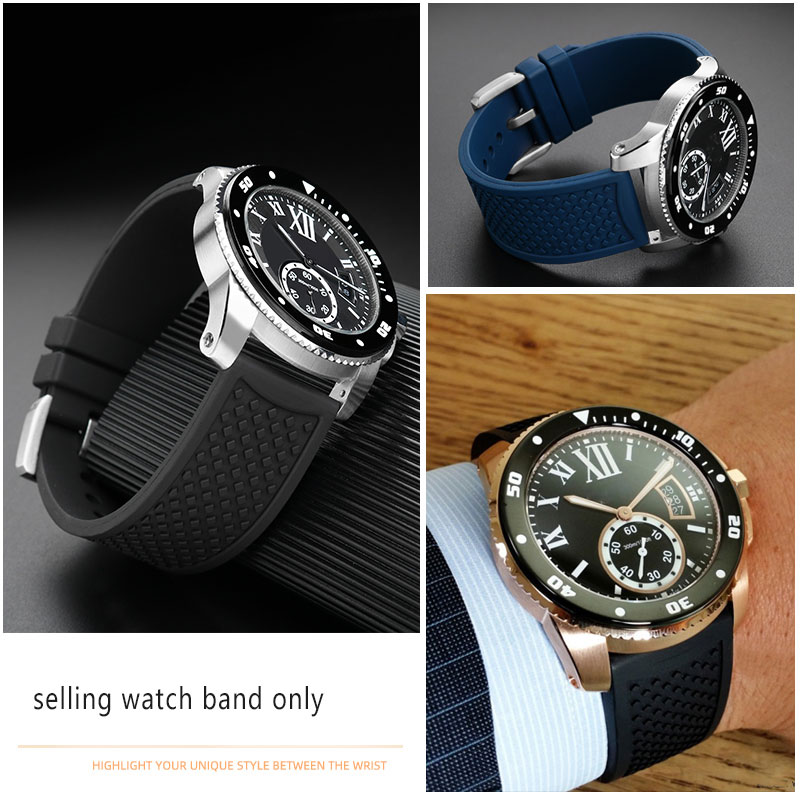 23mm 24mm Fluororubber Watchba - огляд і ціна Men'S Accessories Cartier