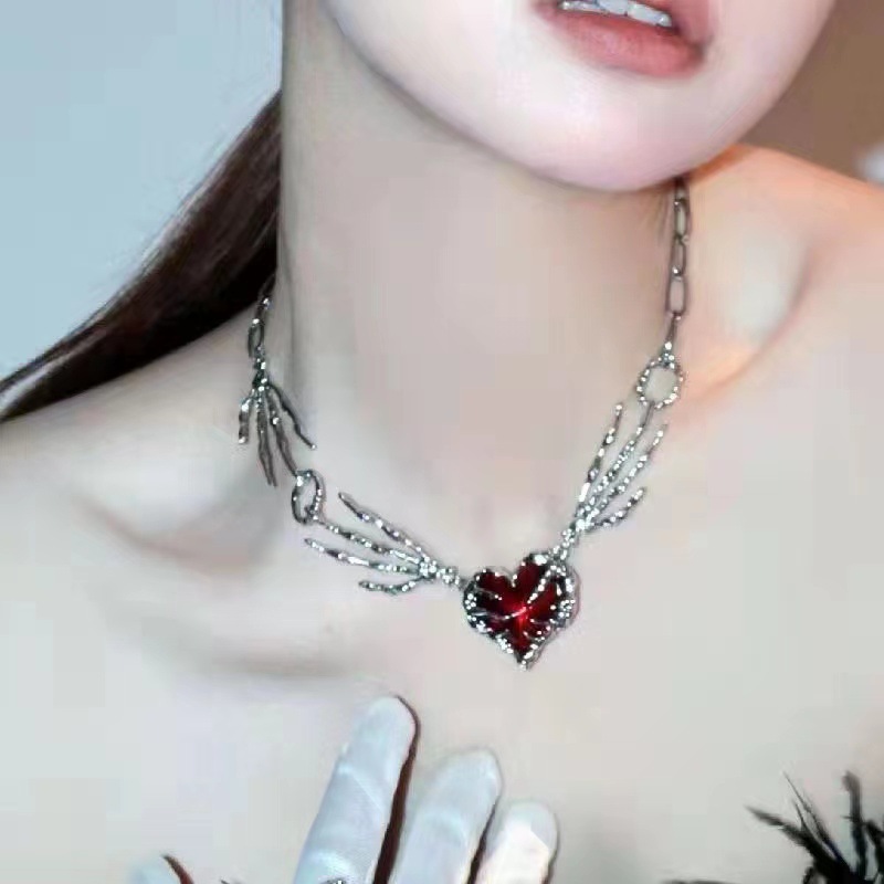 Gothic Vintage Y2K Red Glass H - огляд і ціна Men Accessories Aesthetic
