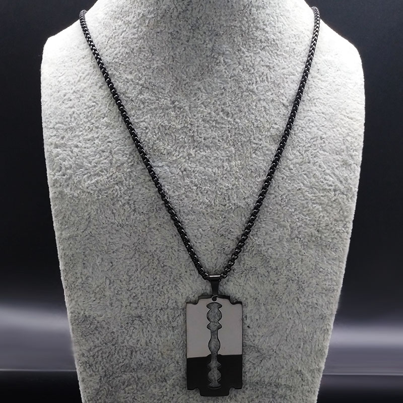 Gothic Blade Razor Pendant Nec - огляд і ціна Men Accessories Aesthetic