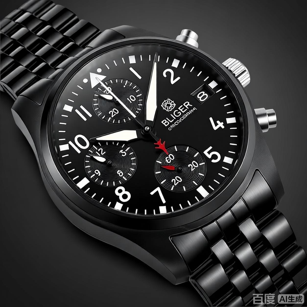 BLIGER Full Black Brushed 38mm - огляд і ціна Men Accessories Bracelet