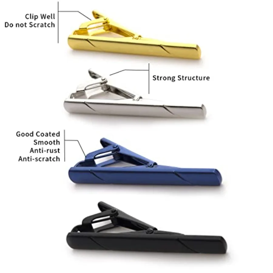 4Pcs Tie Clips For Men Tie Bar - огляд і ціна Men'S Accessories With Suits