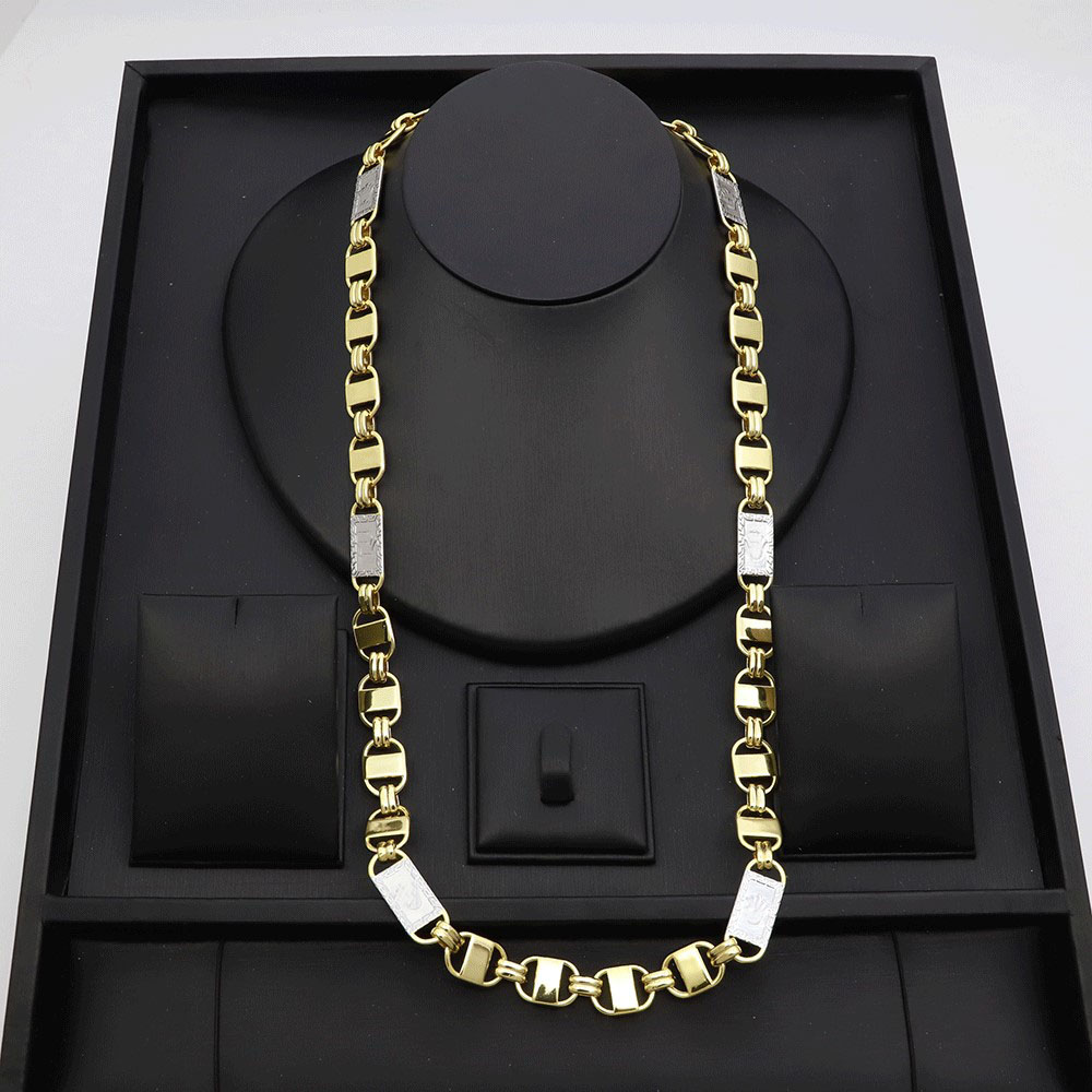 24k Gold-Plated Punk Two Tone  - огляд і ціна Men'S Accessories Dubai