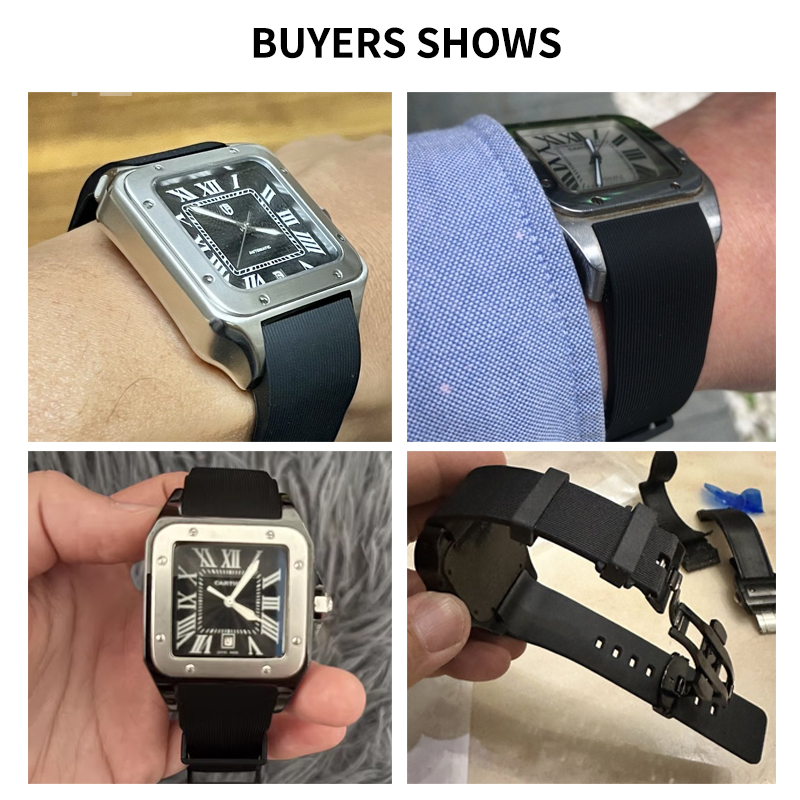 Black Blue Silicone Watch Stra - огляд і ціна Men'S Accessories Cartier